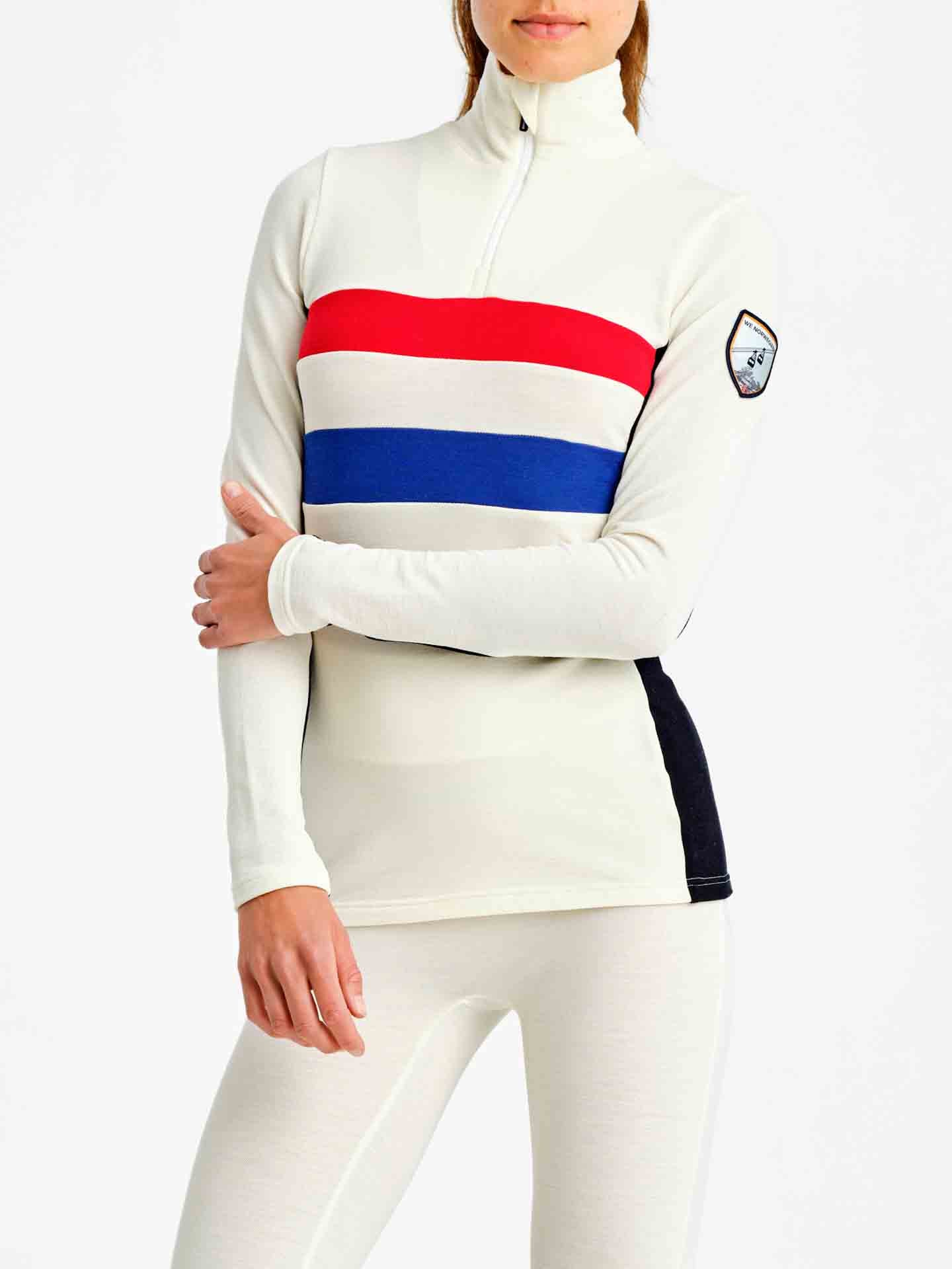 Ski 1/4 Zip Pullover Women Off White