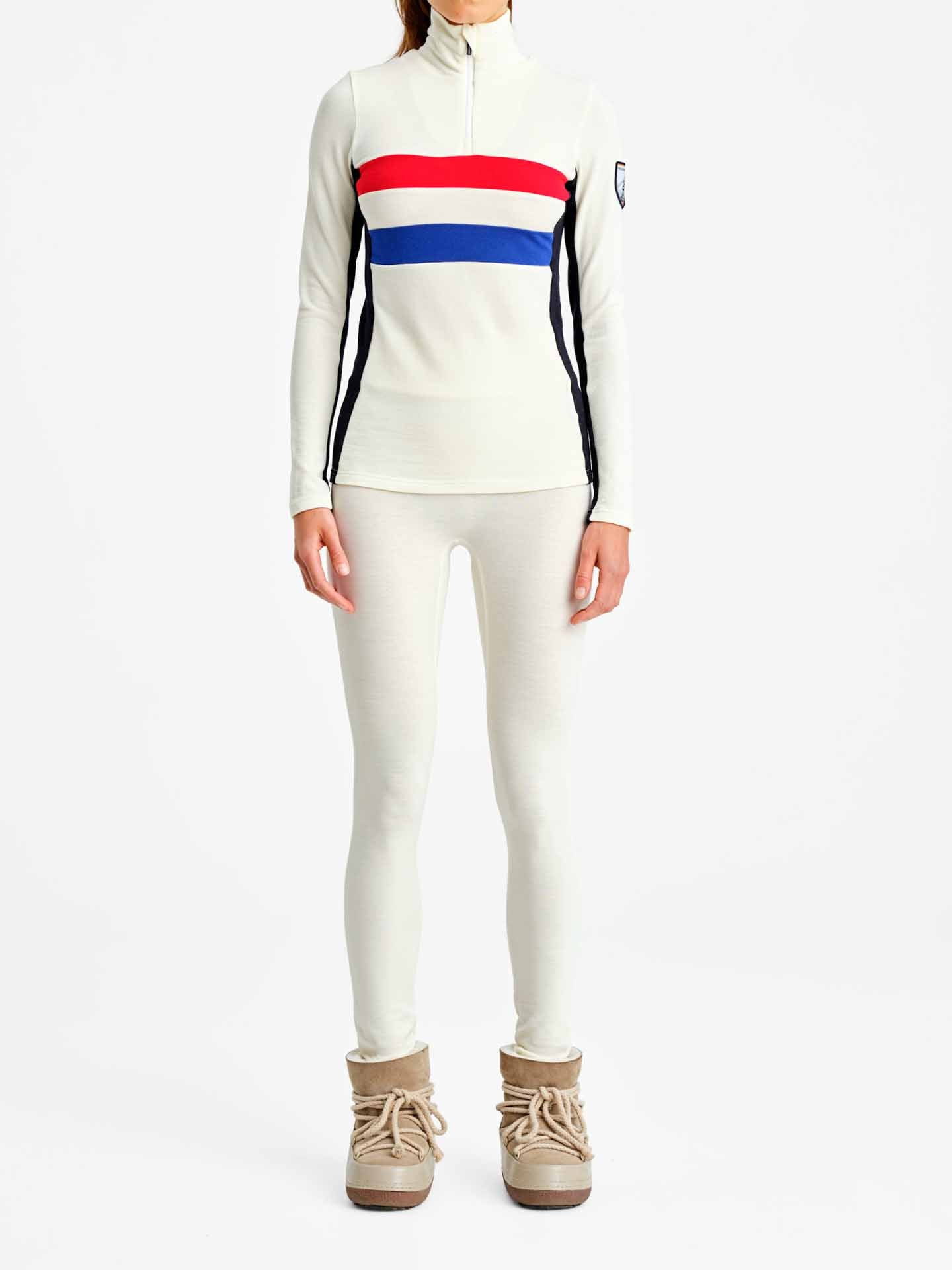 Ski 1/4 Zip Pullover Women Off White