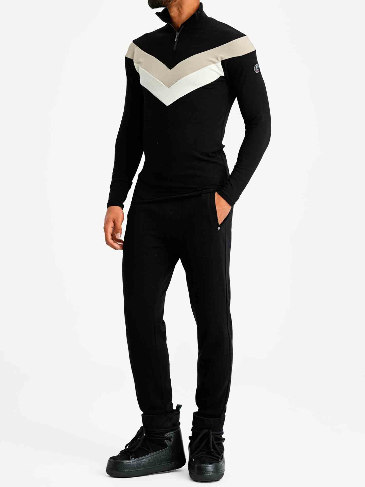 Voss Colblock 1/4 Zip Men Black