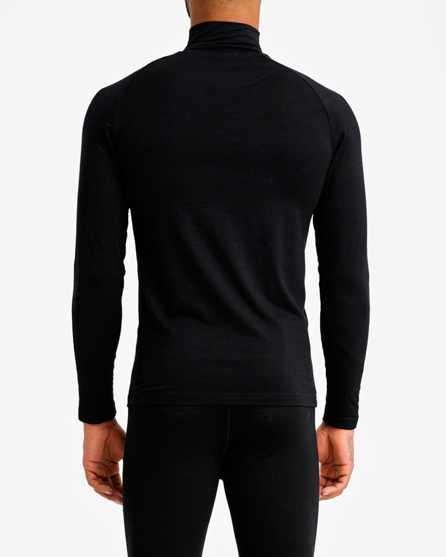 Sno Merino Base Layer ¼ Zip Men Black