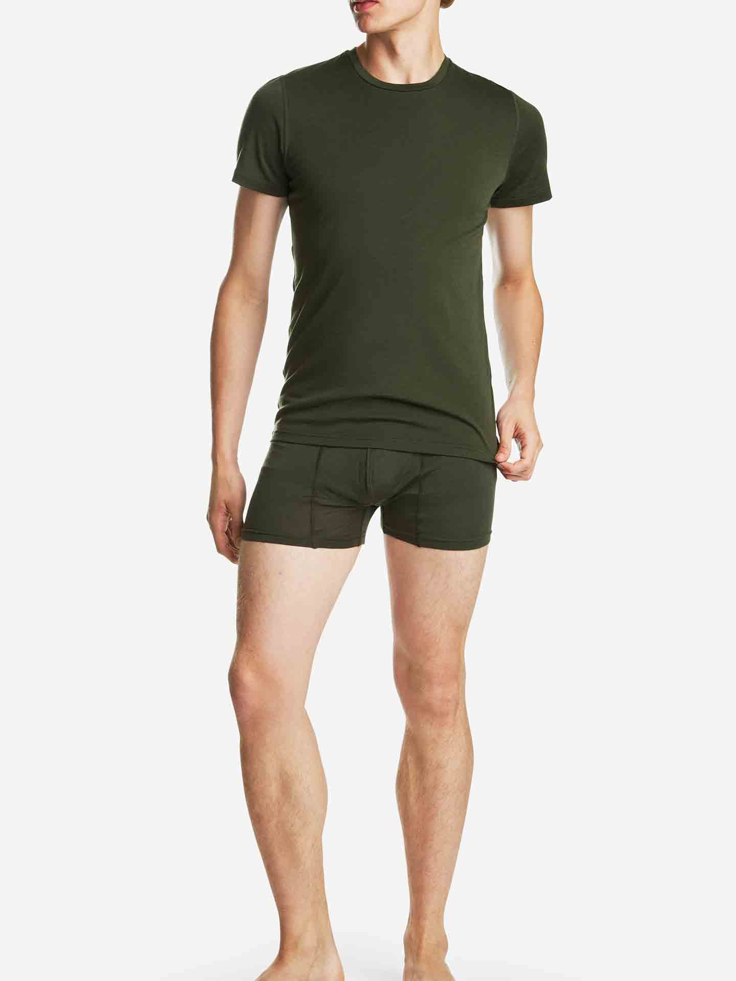 Sno Merino Base Layer Tee Men Dark Green