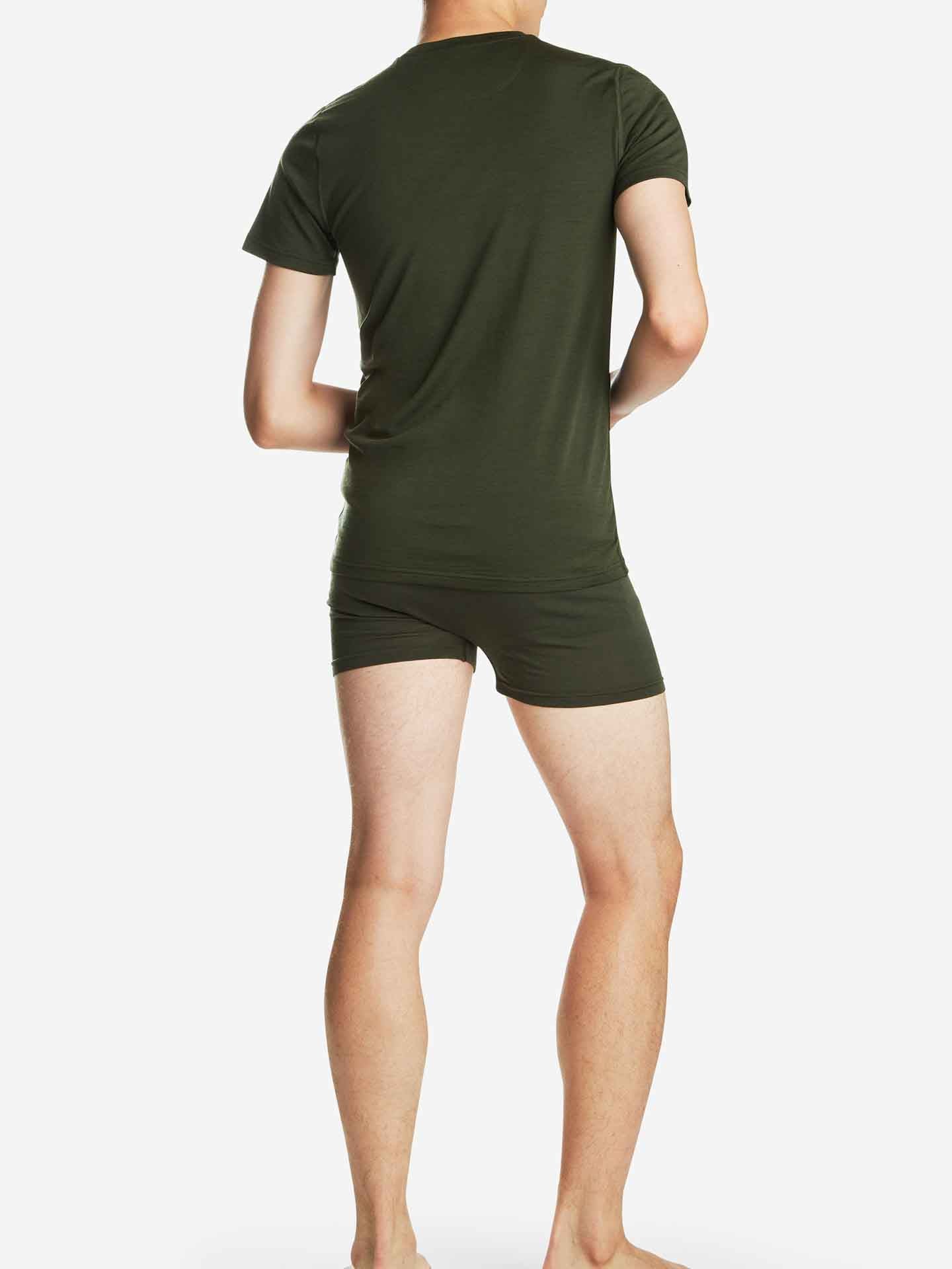 Sno Merino Base Layer Tee Men Dark Green