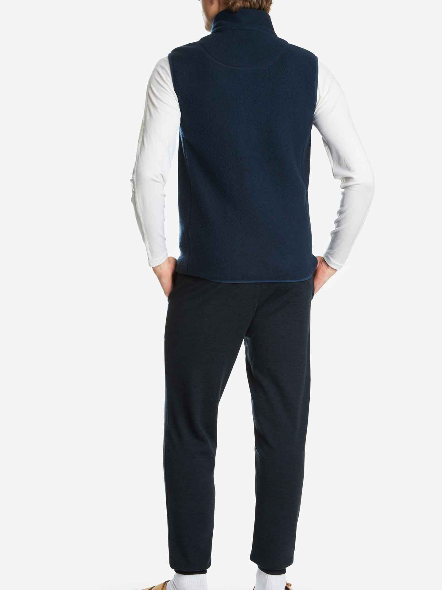 Fonna Wool Fleece Vest Men Navy