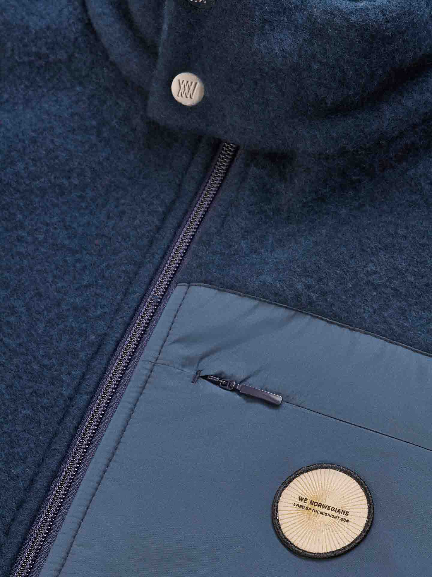 Fonna Wool Fleece Vest Men Navy