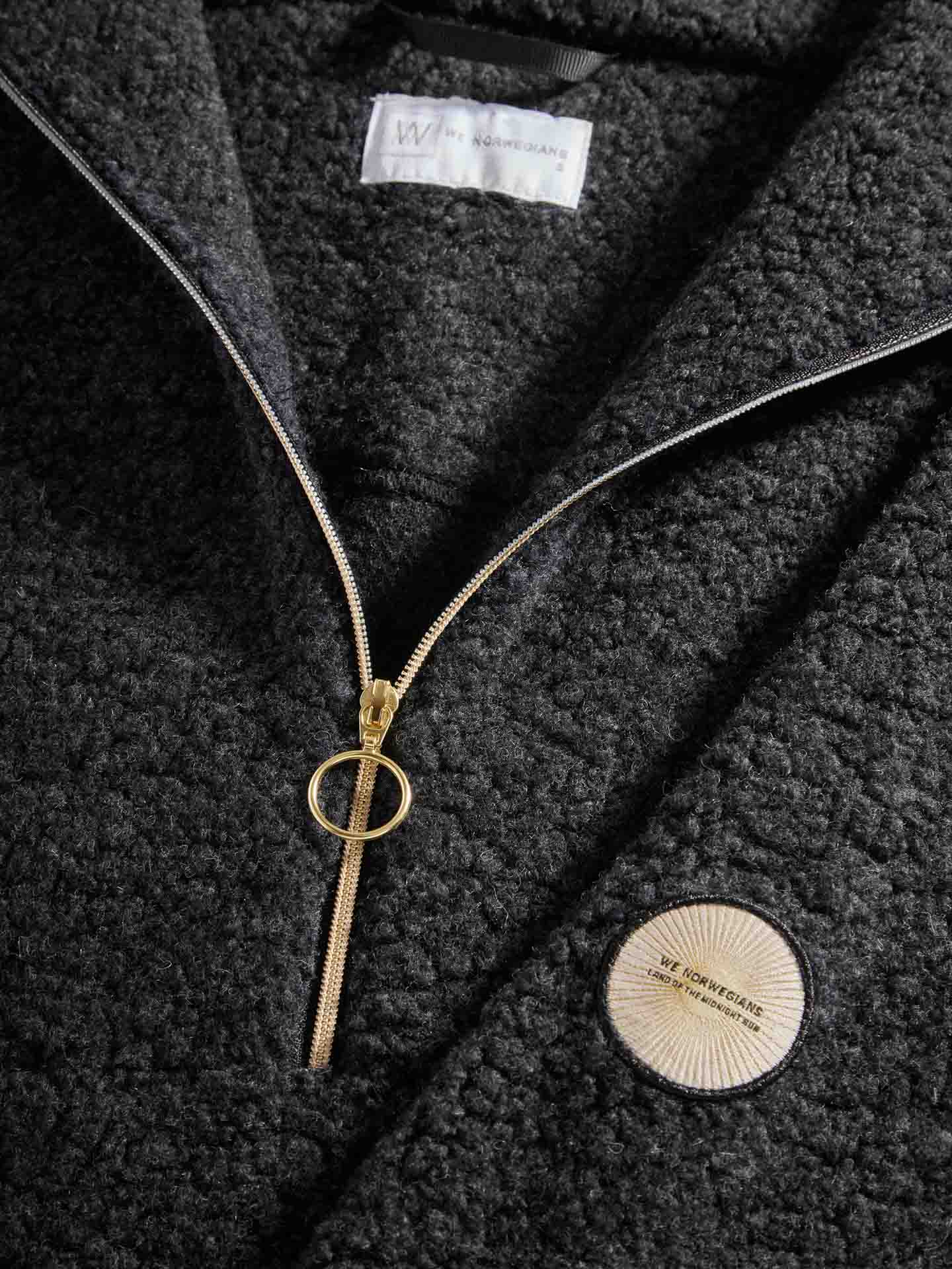 Sweat à capuche Alta Shearling pour femme, noir