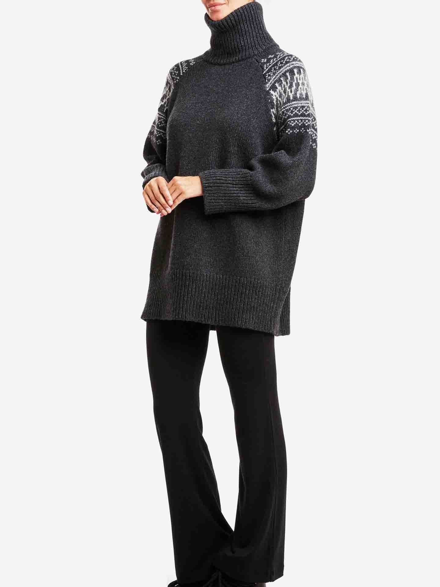 Setesdal Oversized Sweater Women Charcoal