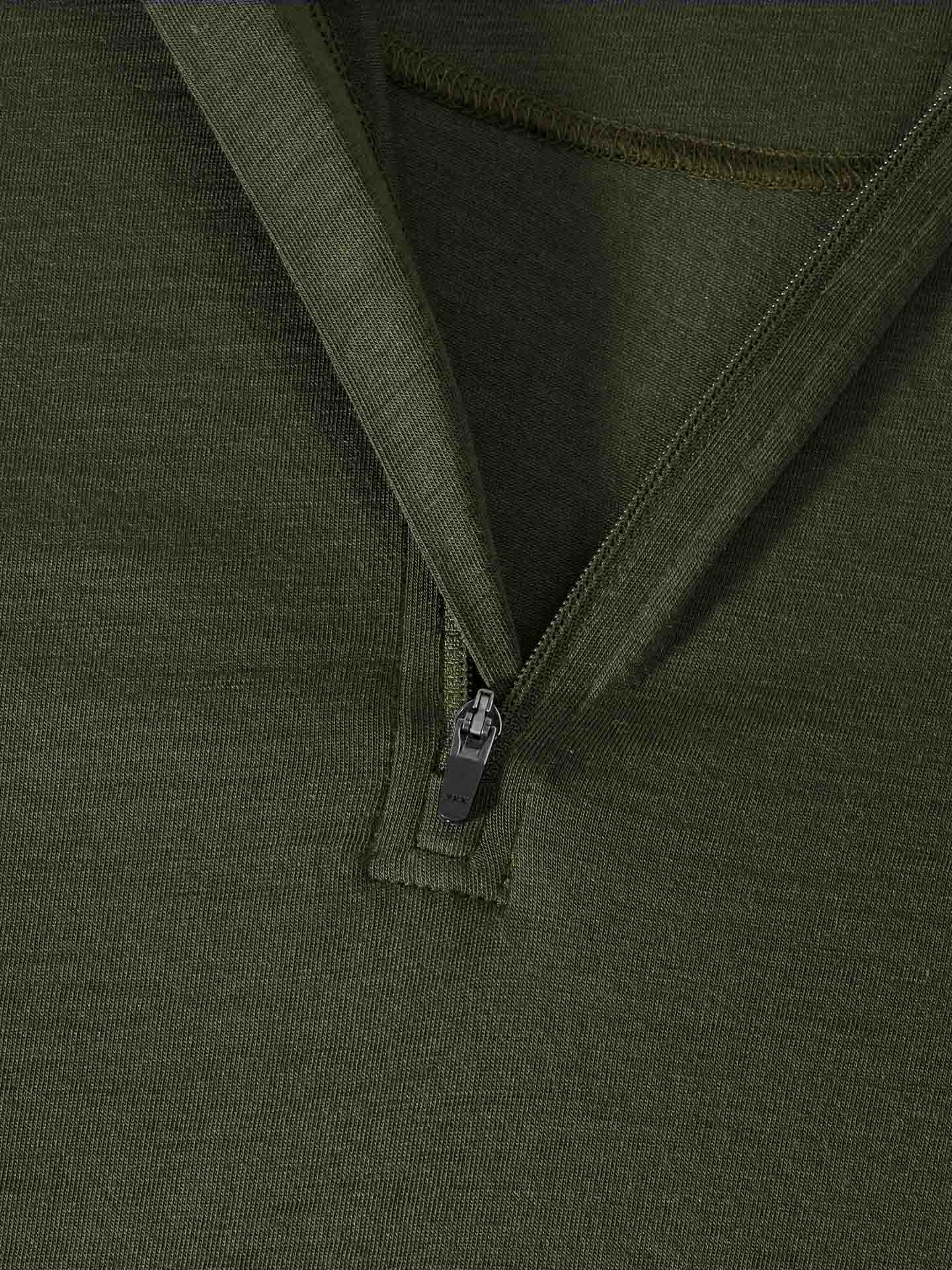 Sno Merino Base Layer Hoodie Men Dark Green