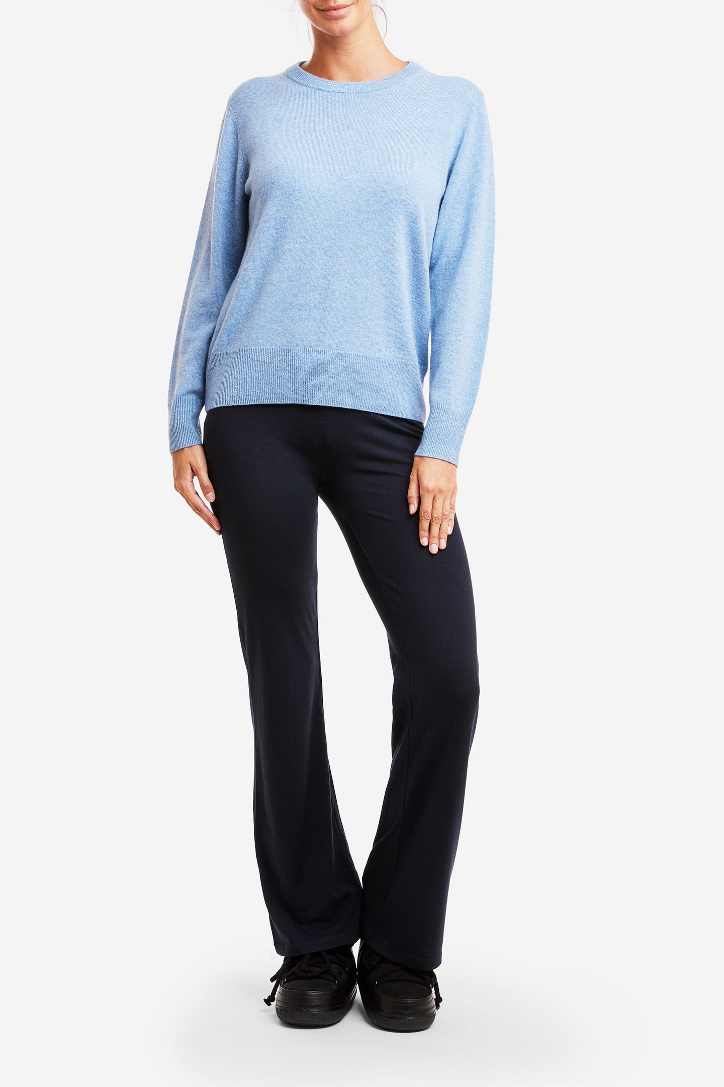 Blefjell Cashmere Crewneck Women Mid Blue