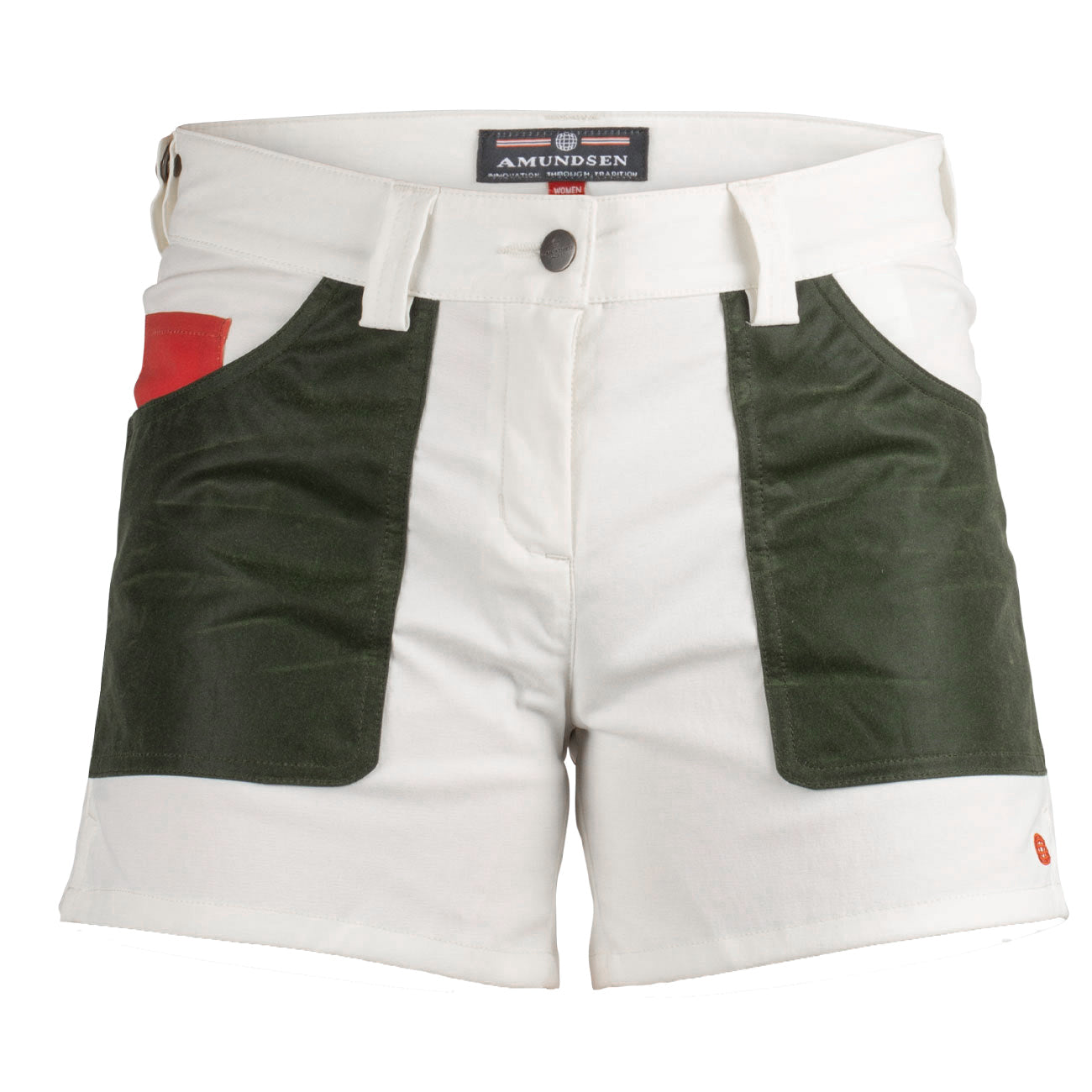 5 Incher Field Shorts Womens - Off White/Green