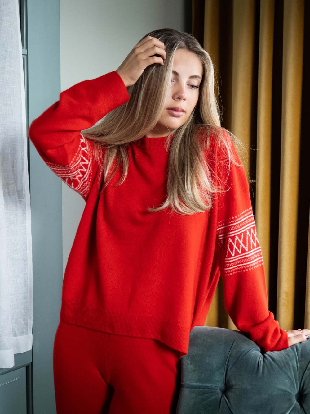 Selje Sweater Women Red