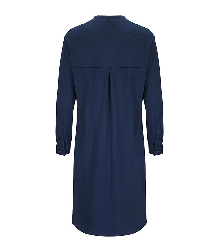 Merino Wool Tunic Women Navy
