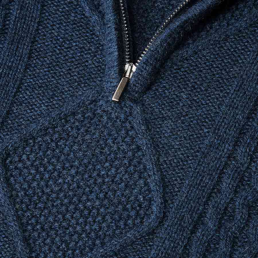 Kvitholmen Zip-Up Sweater Men Navy