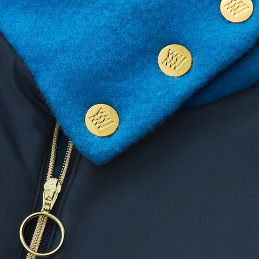 Faerder Zip-Up Sweater Women Blue