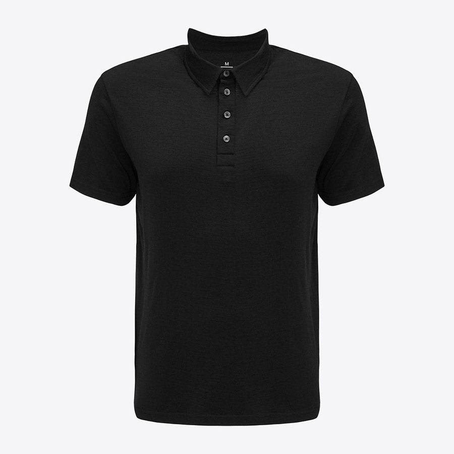 plain black polo shirt