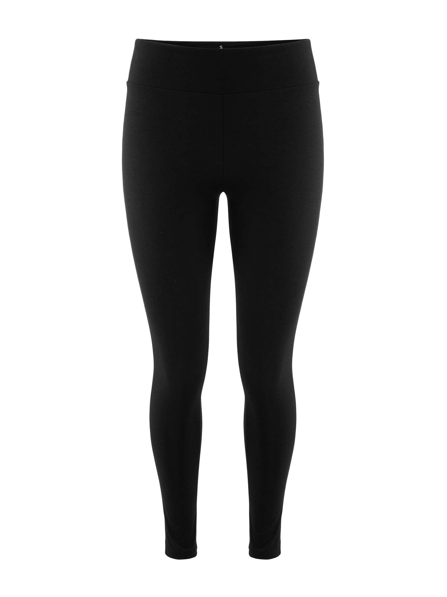 A pair of We Norwegians' Sno Merino Leggings for Women, featuring a high waist and full-length legs made from breathable fabric, displayed on a white background.