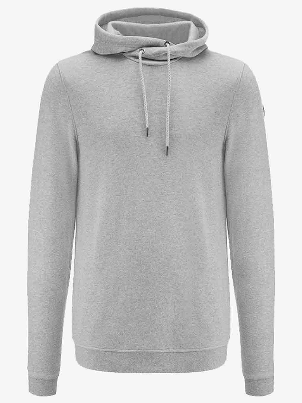 Introducing the Limited Time Bundle: Tind Hoodie & Tind Joggers Men by We Norwegians. This light gray hoodie, crafted from luxurious Merino Wool, features an adjustable drawstring neckline. Its long sleeves and relaxed, casual fit make it a versatile addition to your wardrobe. Perfect for pairing with joggers for a complete look.