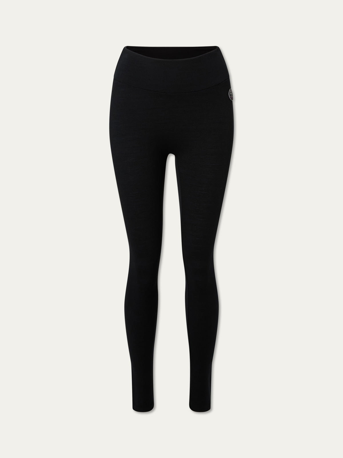 We Norwegians | FW25 | Womens Ski Basic legging_Black | A fine pair of knitted leggings that make a perfect base layer | Image shot against an off-white background