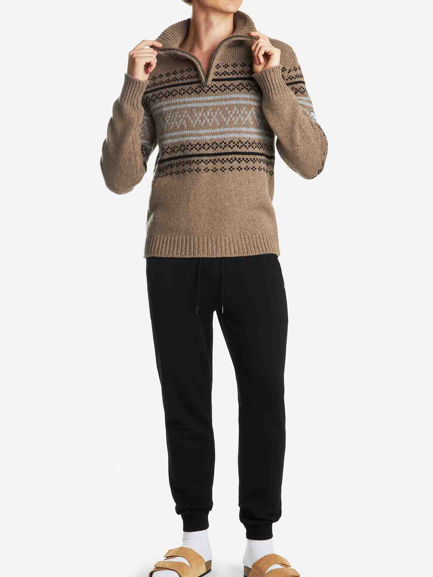 Setesdal Zip Up Sweater Men Sand
