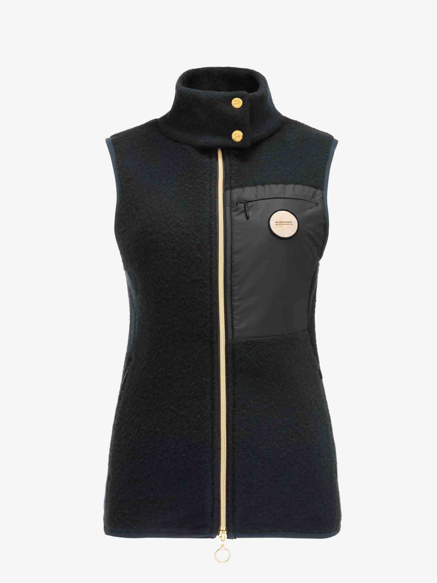 Fonna Wool Fleece Vest Women Black