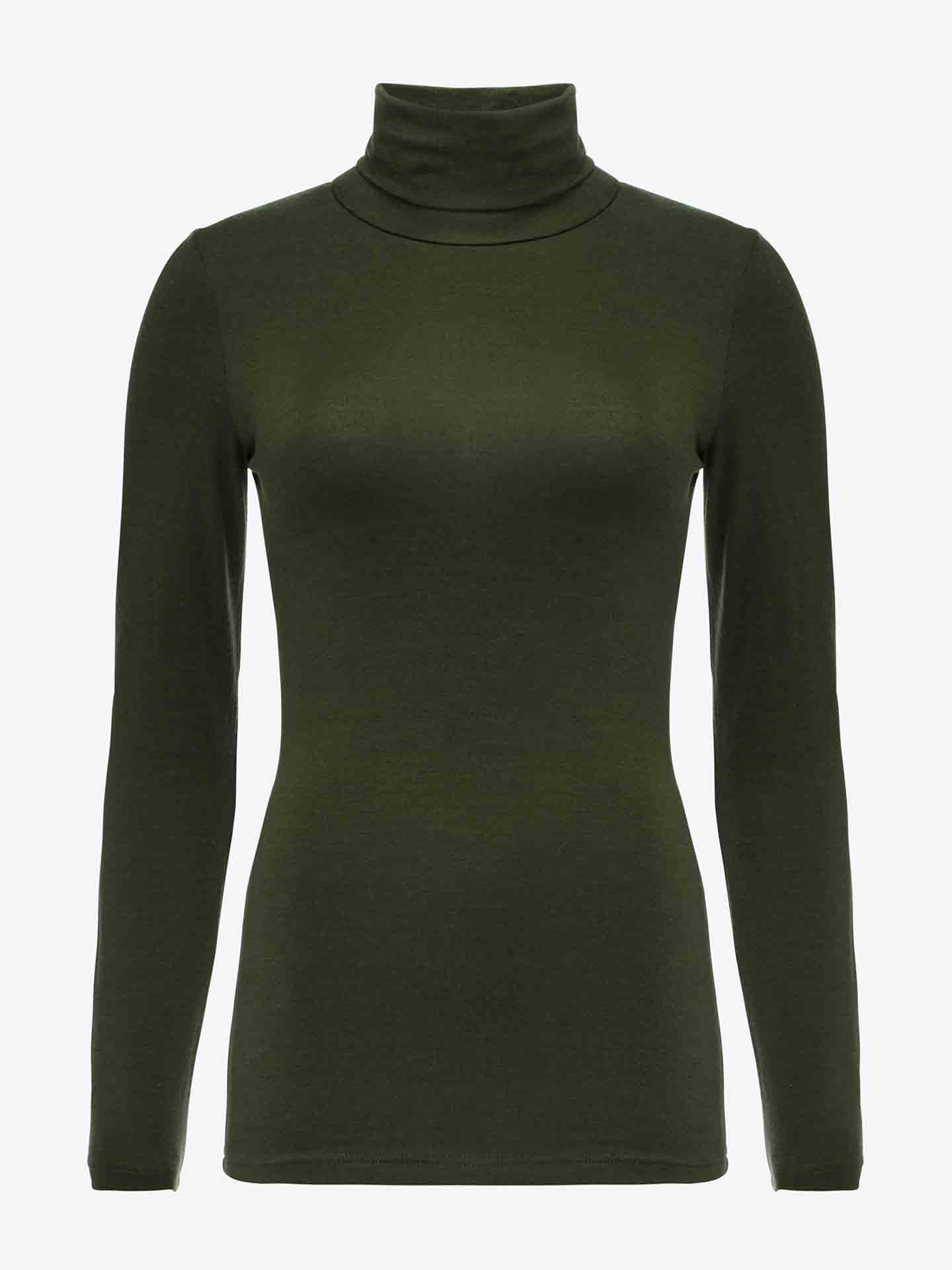 Green hotsell turtleneck womens