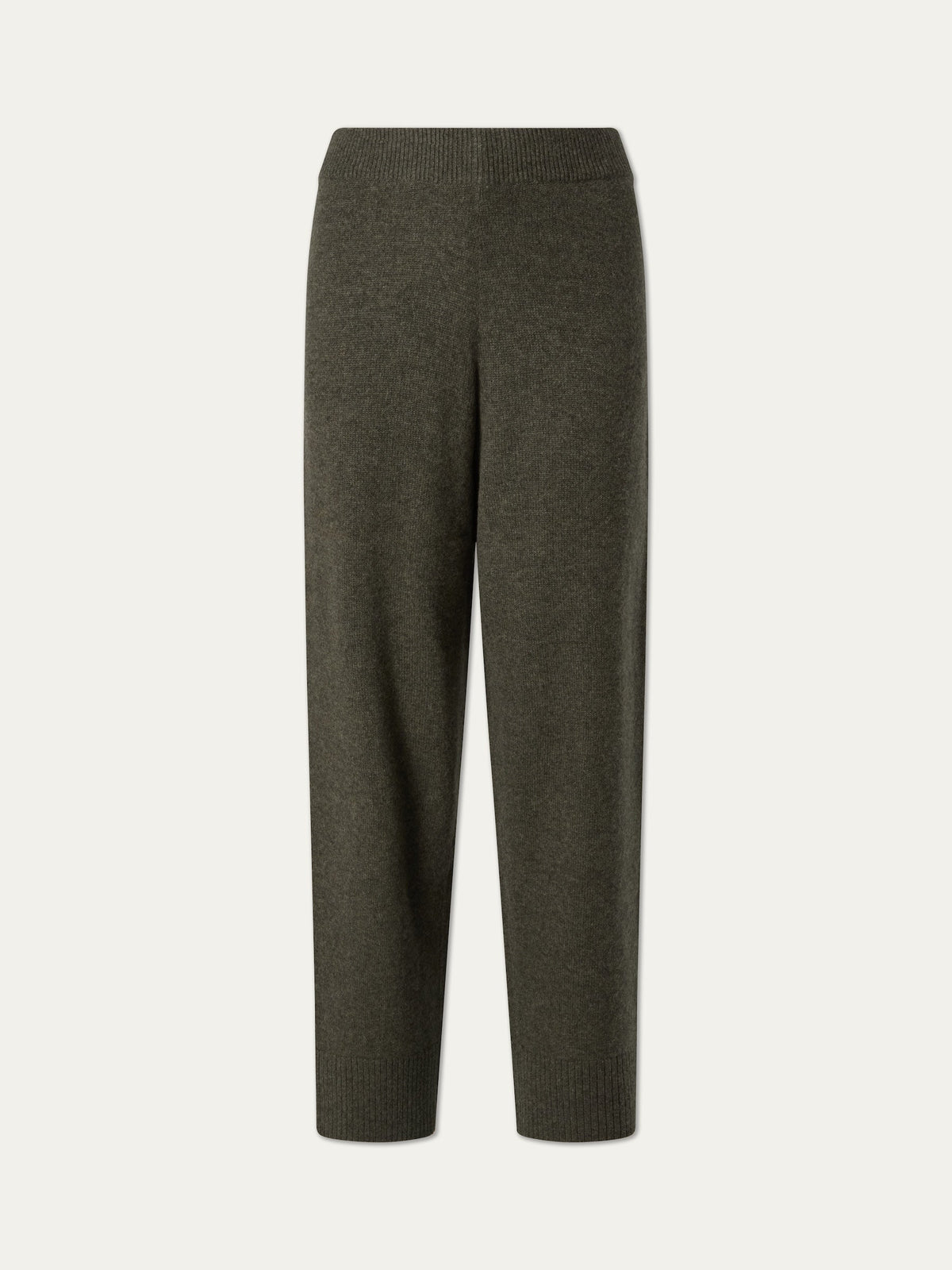 Dark olive Monogram Jogger Women knit pull-on joggers featuring an elasticated waistband and ribbed cuffs, designed as luxury loungewear.
