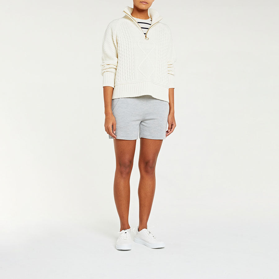 Kvitholmen Zip-Up Sweater Women Off White