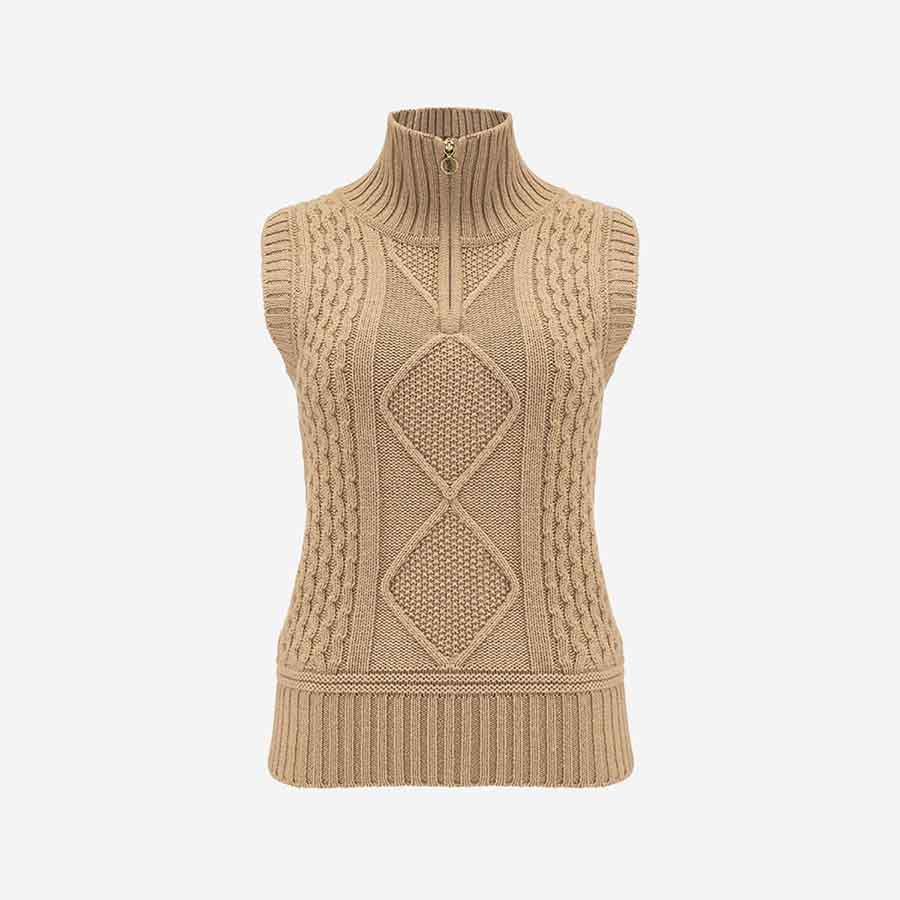 Kvitholmen Vest Women Camel