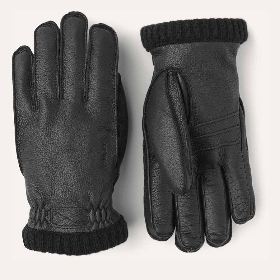 Hestra Deerskin Primaloft Ribbed Black