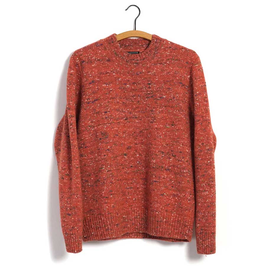 Eivind Knitted Crew Donegal Coral