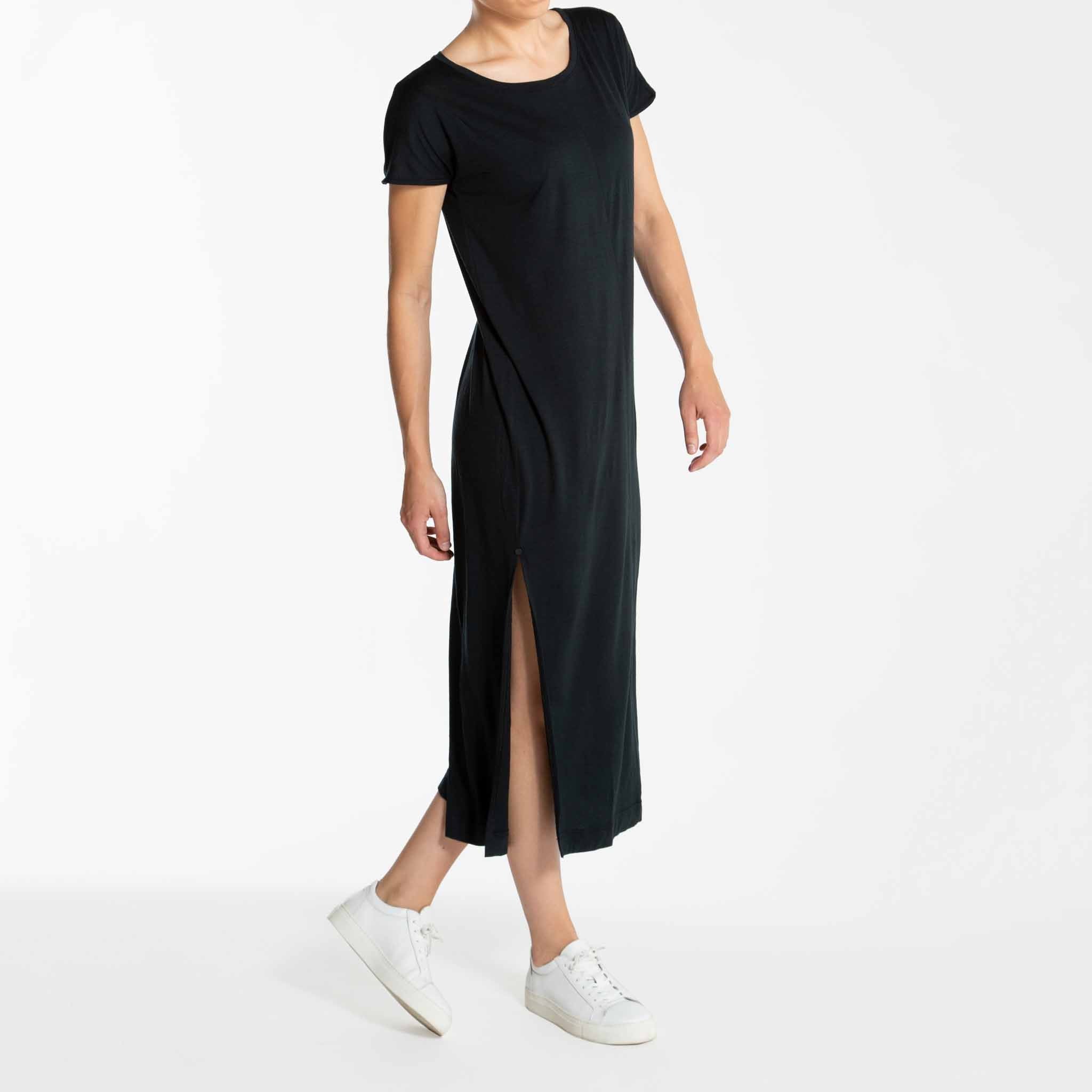 Merino Wool Dress Women Black