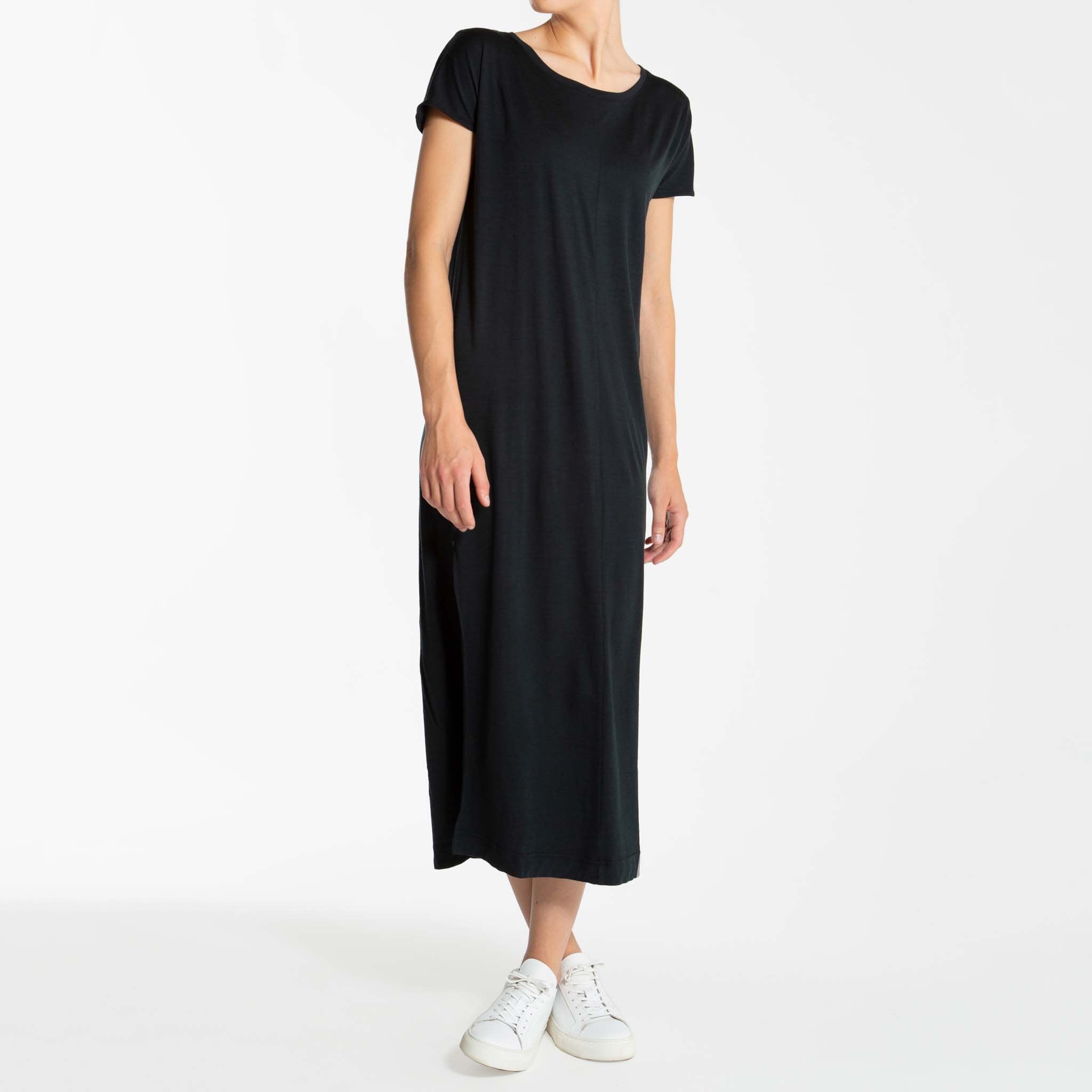 Merino Wool Dress Women Black